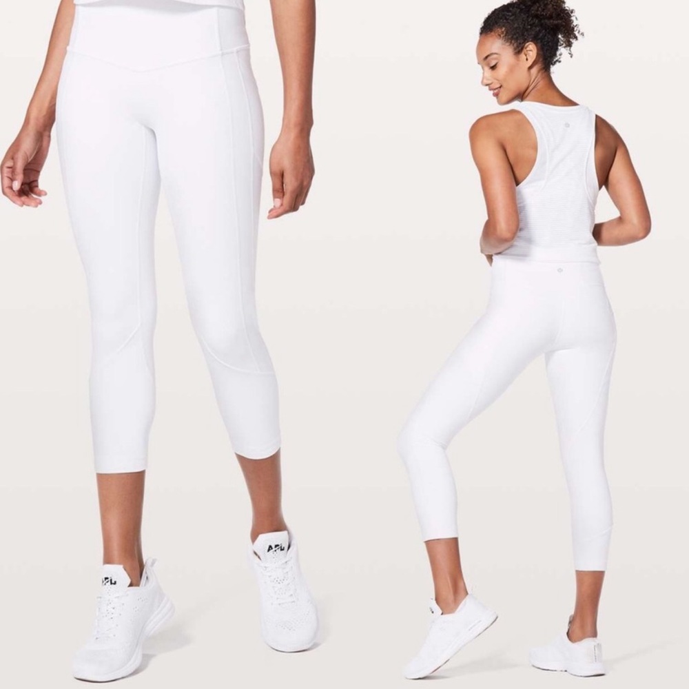 Lululemon All the Right Places 23” White Leggings 4